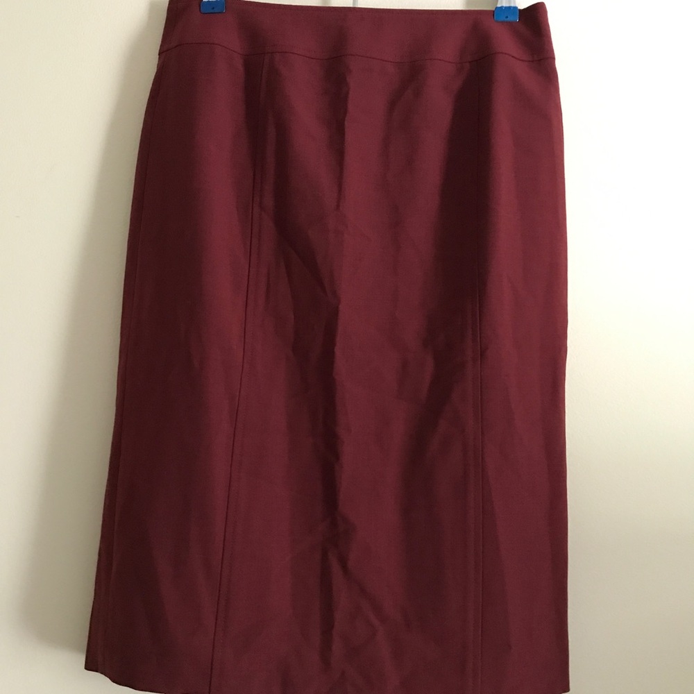 Deep Red Burgundy Pencil Skirt by LOFT